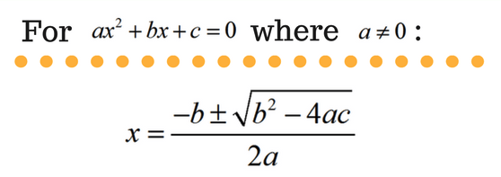 Quadratic Formula